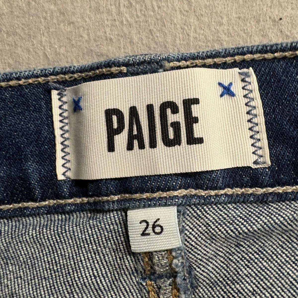 Paige Noella Maternity Jeans Size 26 Elastic Side Panel Straight Leg Denim Blue