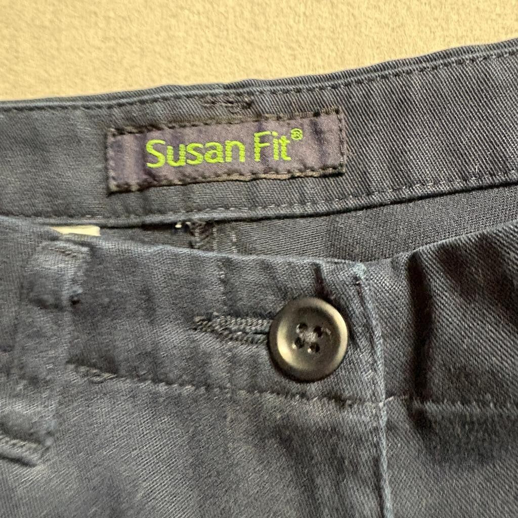 Cintas Susan Fit Womens Cargo Pants Size 8 RG Navy Blue Workwear Uniform