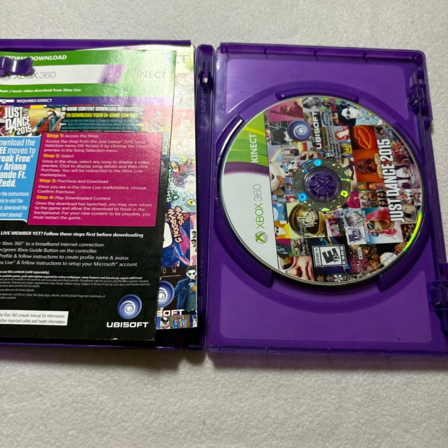 Just Dance 2015 Xbox 360 Game Complete with Manual Kinect Required