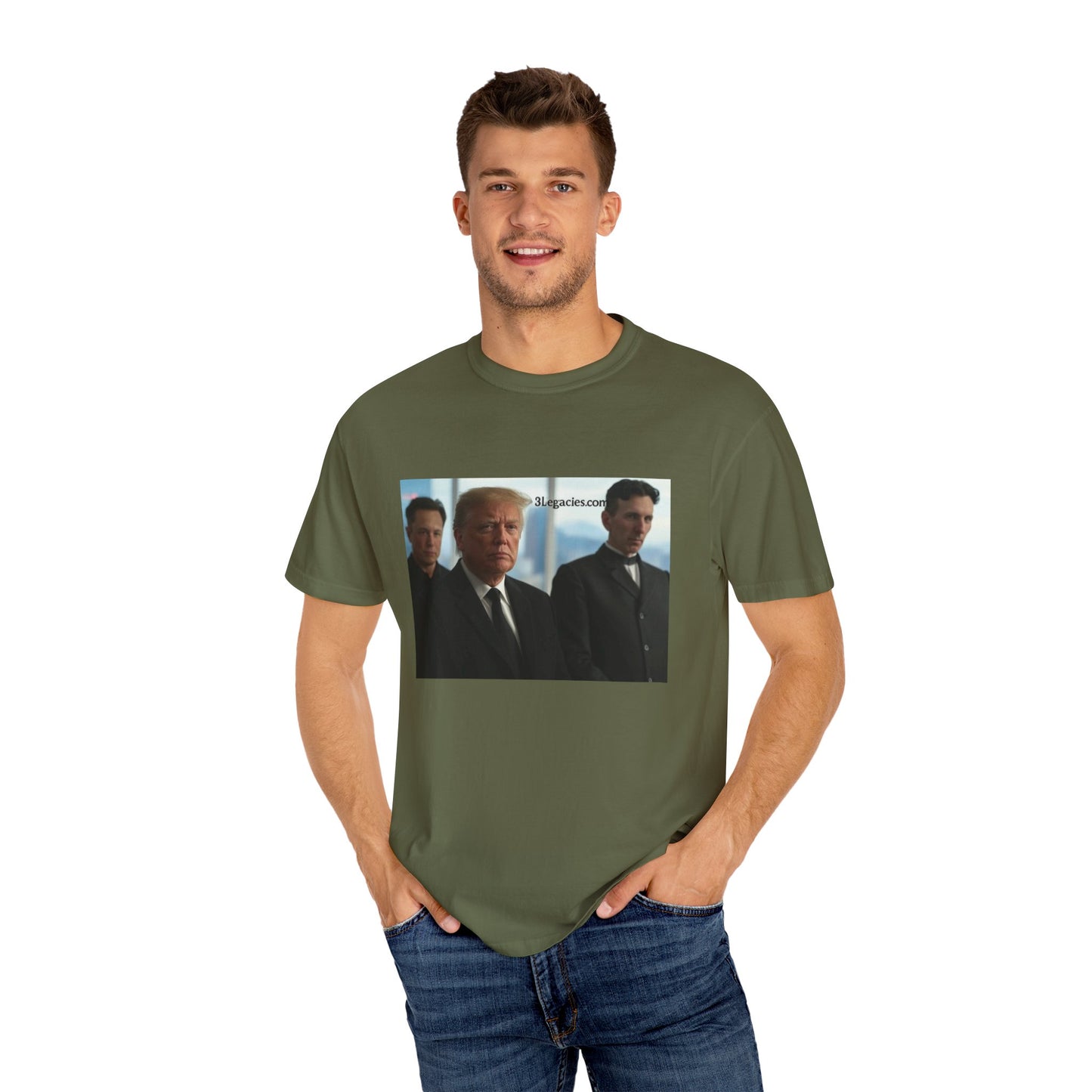 Unisex T-Shirt 3 Legacies Trump Musk Tesla Graphic Tee