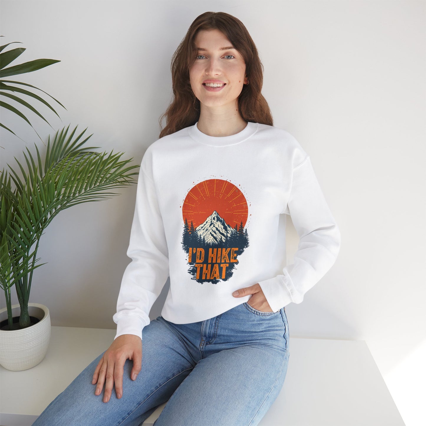 Id Hike That Unisex Heavy Blend Crewneck Sweatshirt