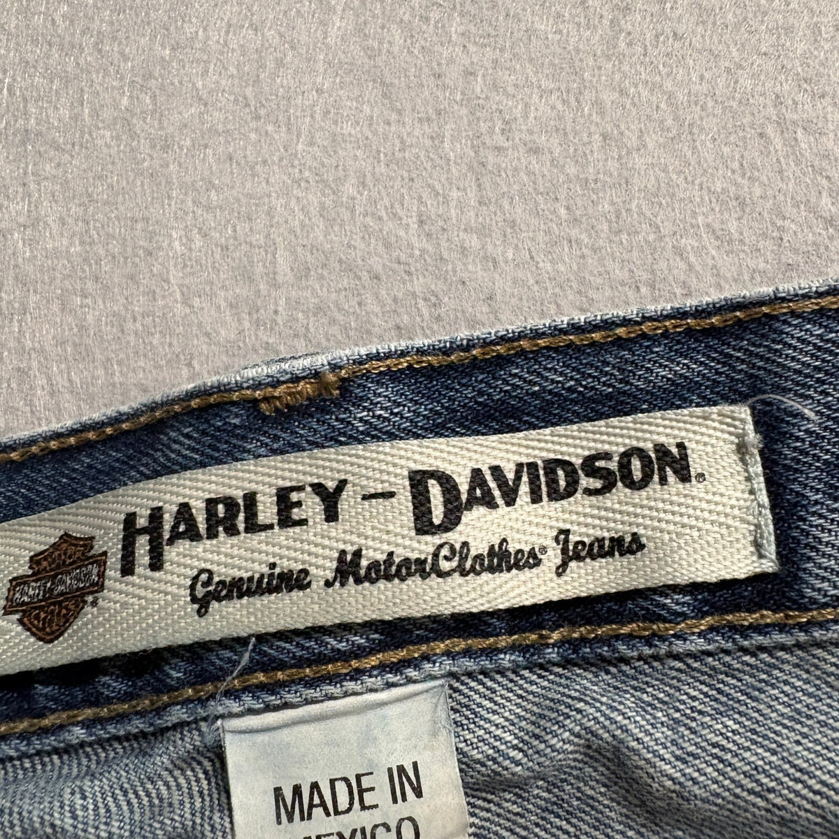 Harley-Davidson Genuine MotorClothes Jeans Mens 36x32 Blue Denim Boot Cut