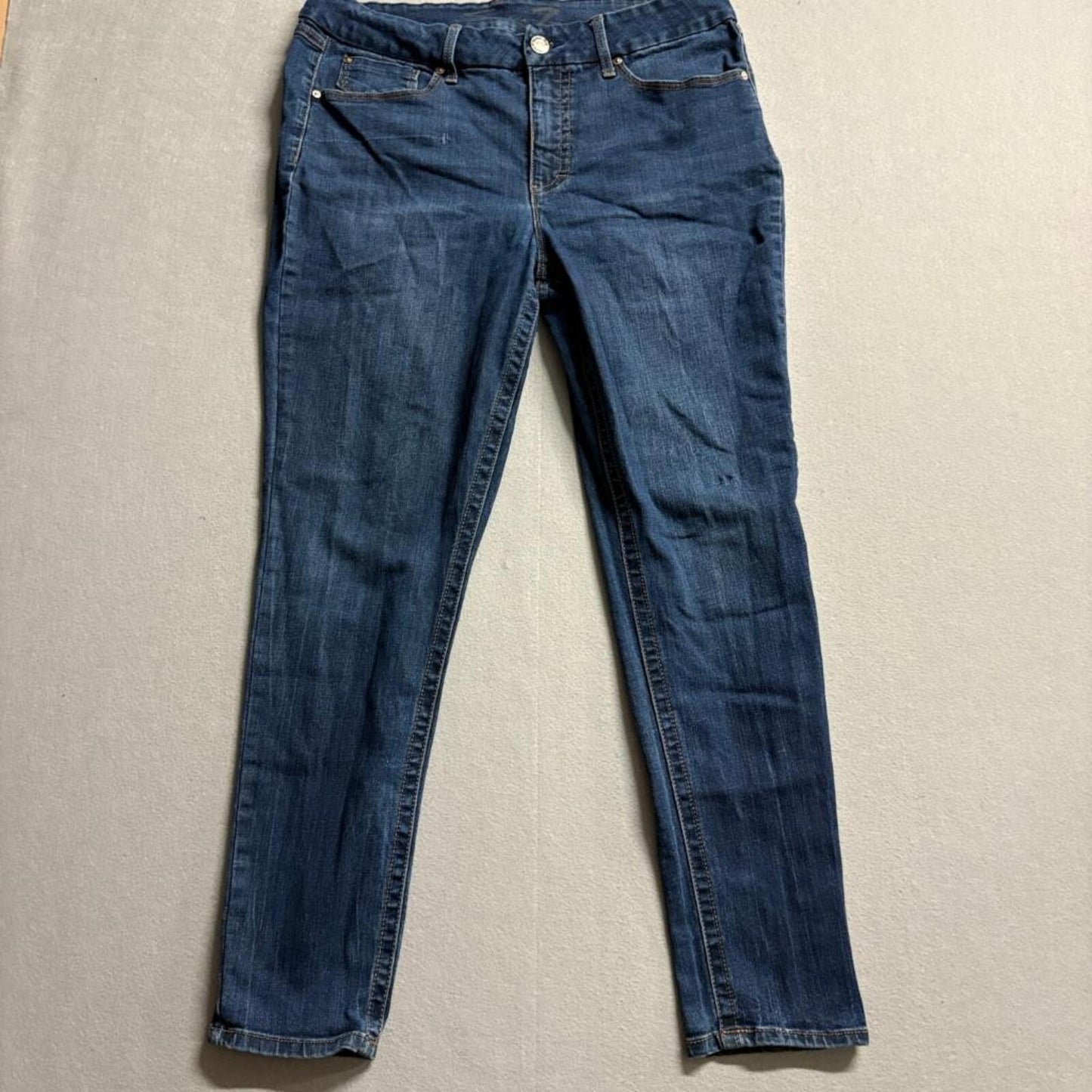 Seven7 Jeans Womens Size 16 Skinny Blue Denim Stretch Medium Wash