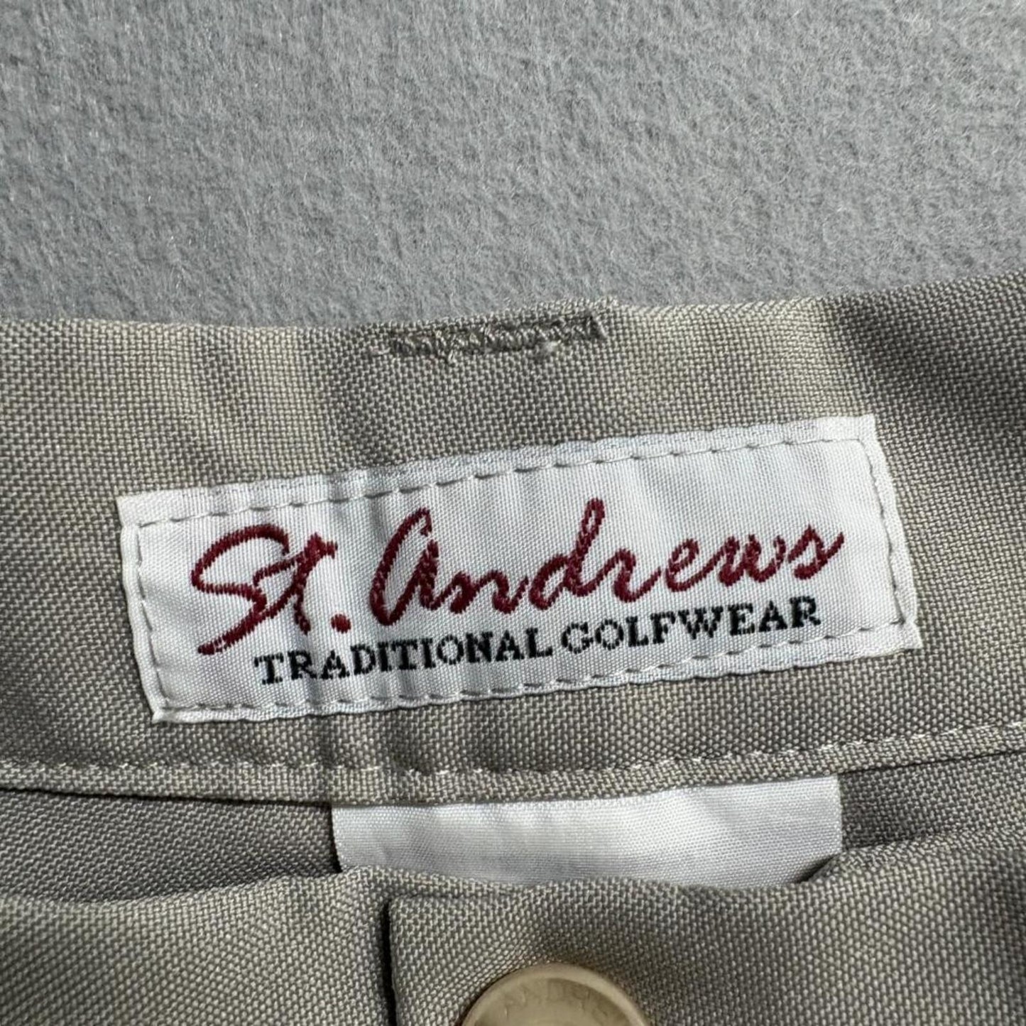 St Andrews Traditional Golfwear Knickers Mens 44 Beige Polyester Golf Pants