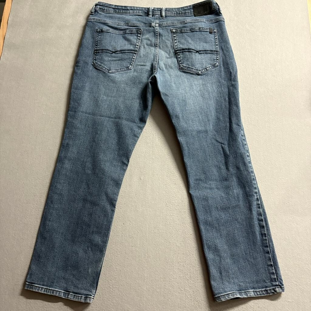 Buffalo David Bitton Jackson X Straight Stretch Jeans Mens 38x32 Blue Denim