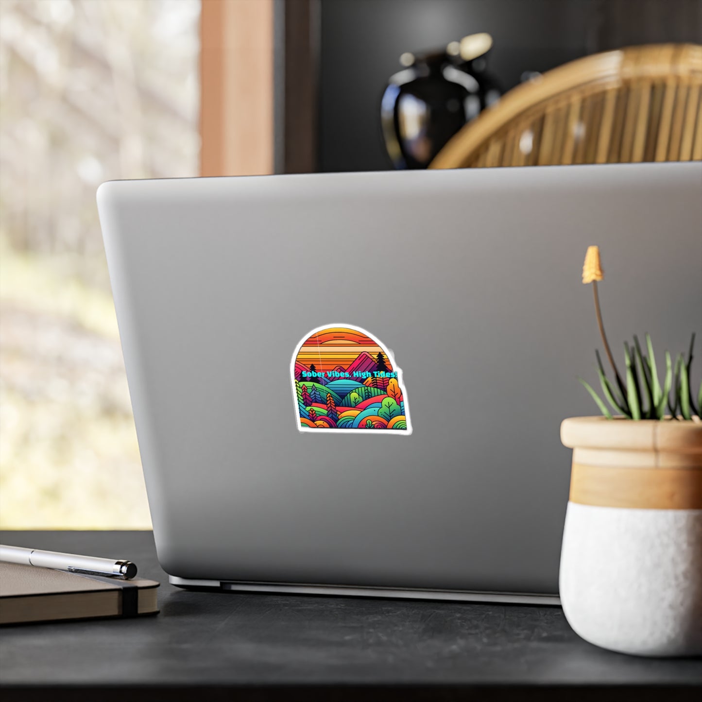 Sober Vibes High Tides – Sobriety Sticker