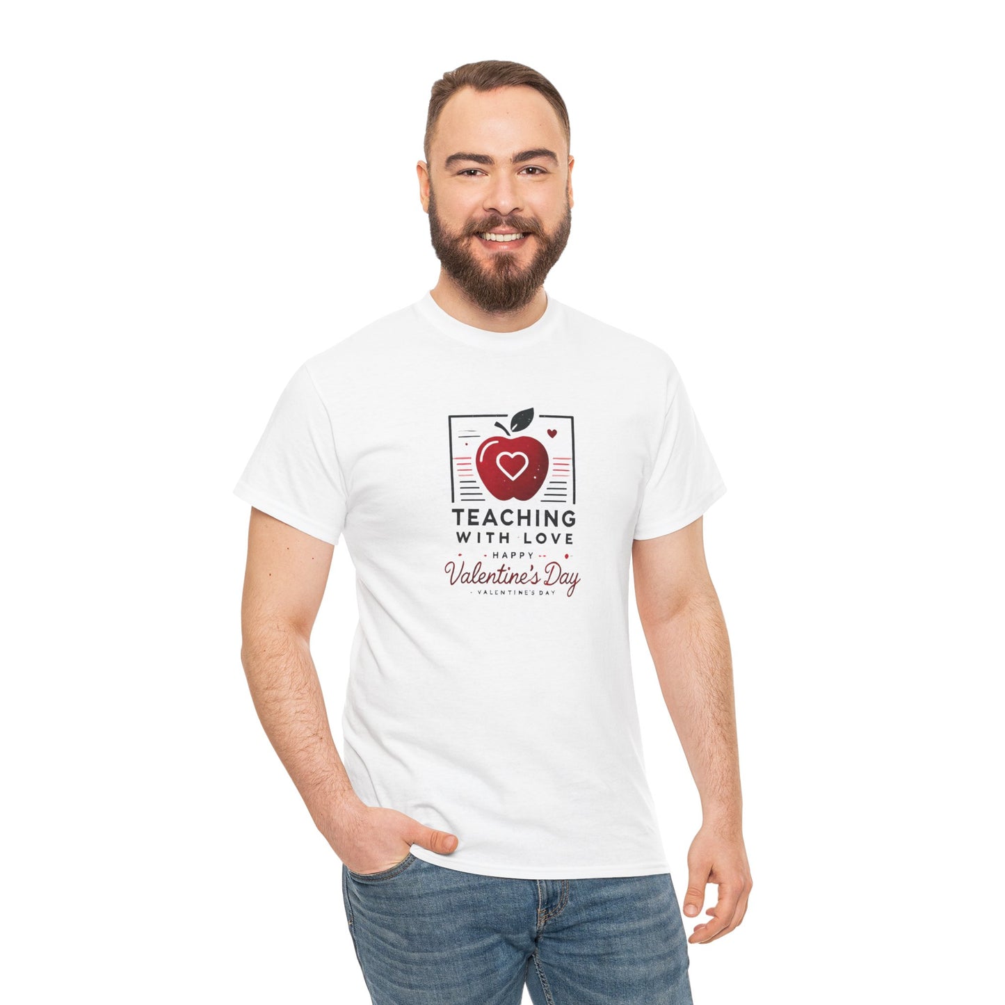 T-Shirt Teacher with Love Valentines Day Gift For Her