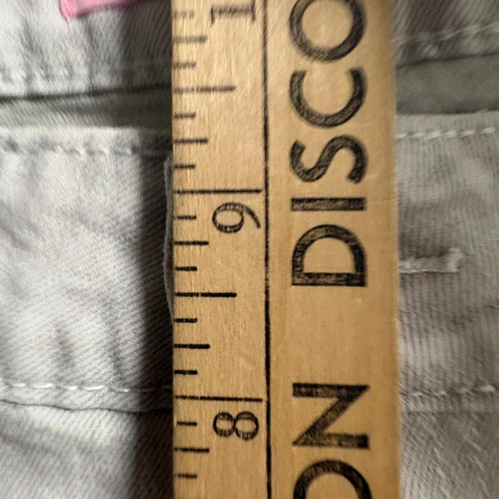 TRTR Acid Grey Cargo Jeans Womens Size 5 Wide Leg High Rise Utility Pockets