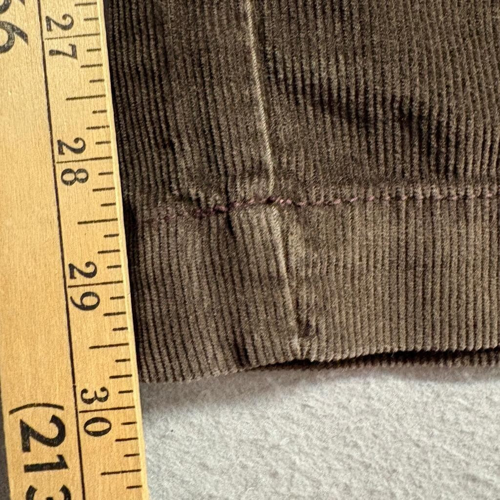 Live Your Own Way Corduroy Pants Mens 36x30 Brown Repreve Stretch Chino Flat