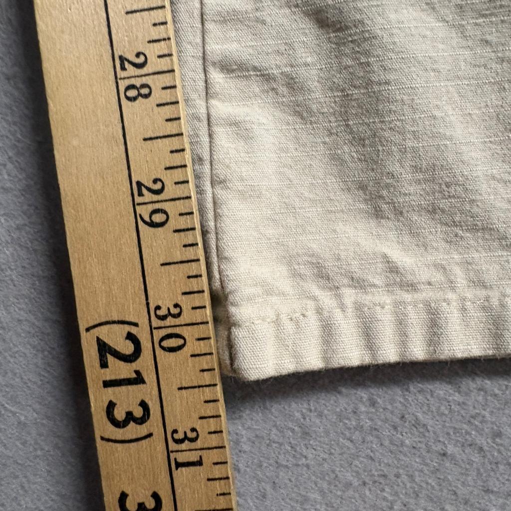 Forever 21 Womens Pants Large Beige Cotton Drawstring Wide Leg Utility Cargo Y2K