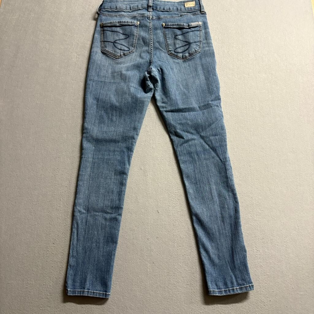 Seven7 Tummyless Skinny Jeans Womens Size 8 Blue Stretch Denim Mid Rise