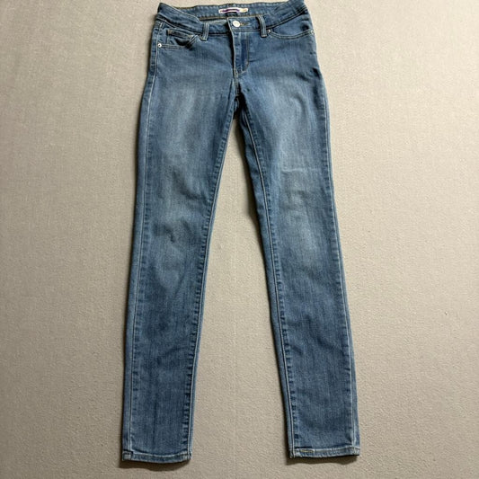 Levi's 711 Skinny Jeans Womens 26 x 30 Blue Denim Stretch Mid Rise 26x27 Actual