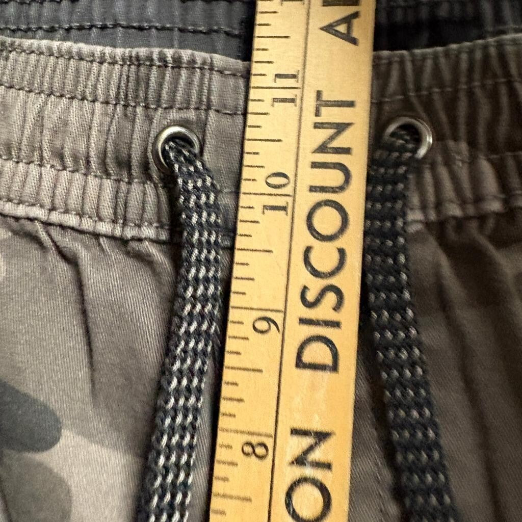 Denali Mens Cargo Jogger Pants Medium Camouflage Green Cotton Blend Drawstring