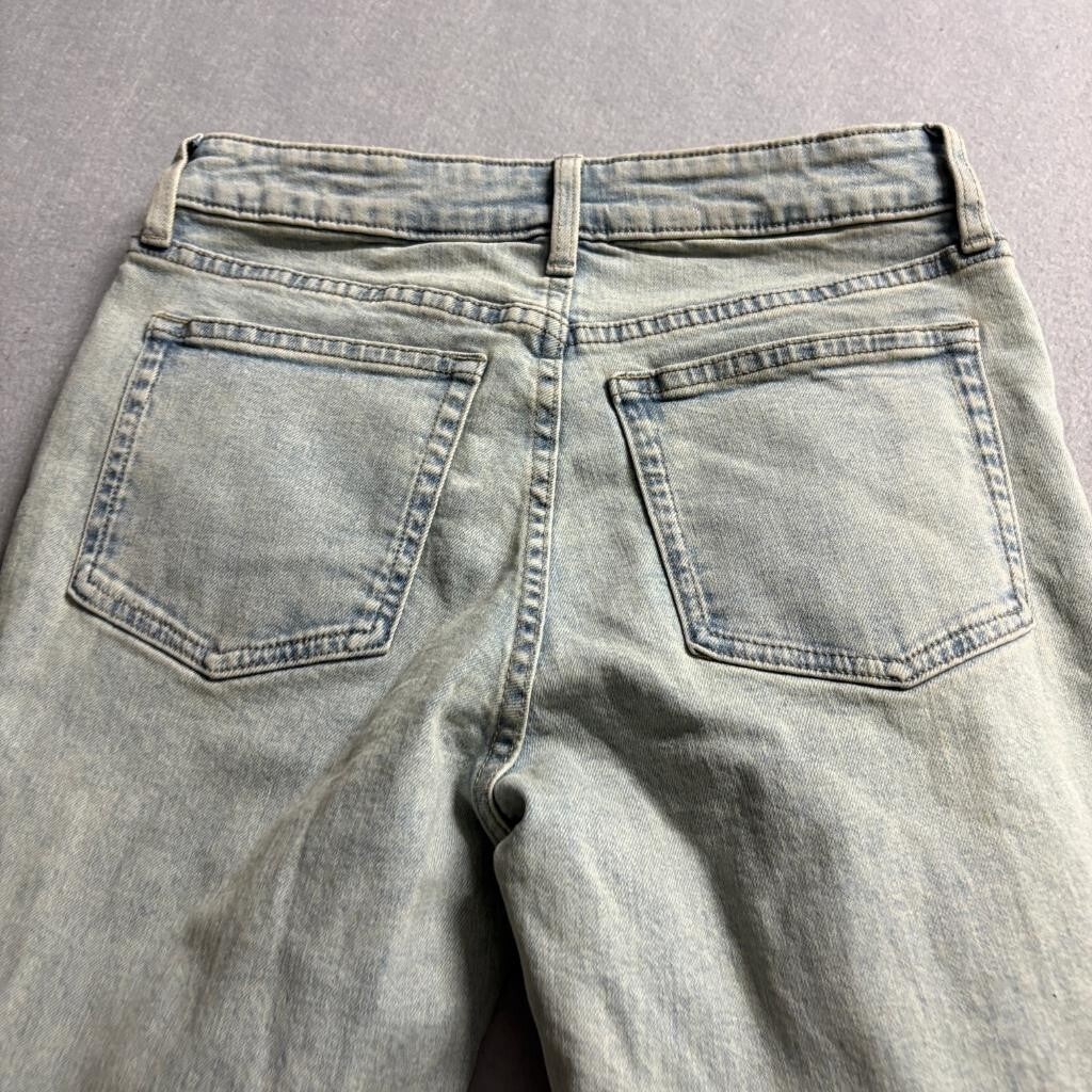 GU Jeans Womens Size S Light Wash Blue Denim Flare Leg Stretch High Rise