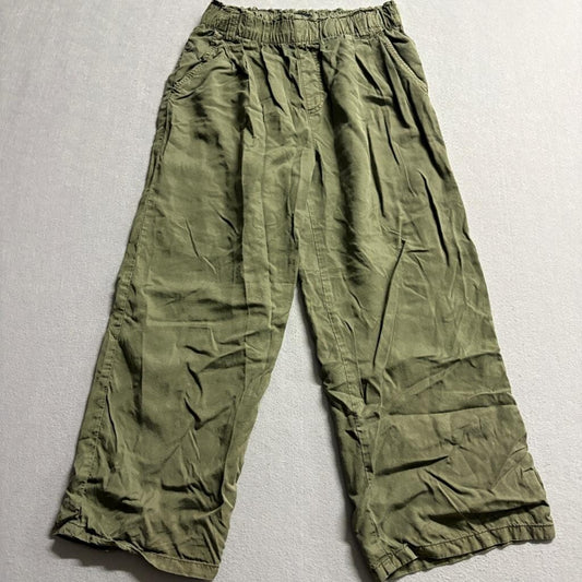 Sanctuary Womens Pants Size S Green Lyocell Elastic Waist Wide Leg Casual