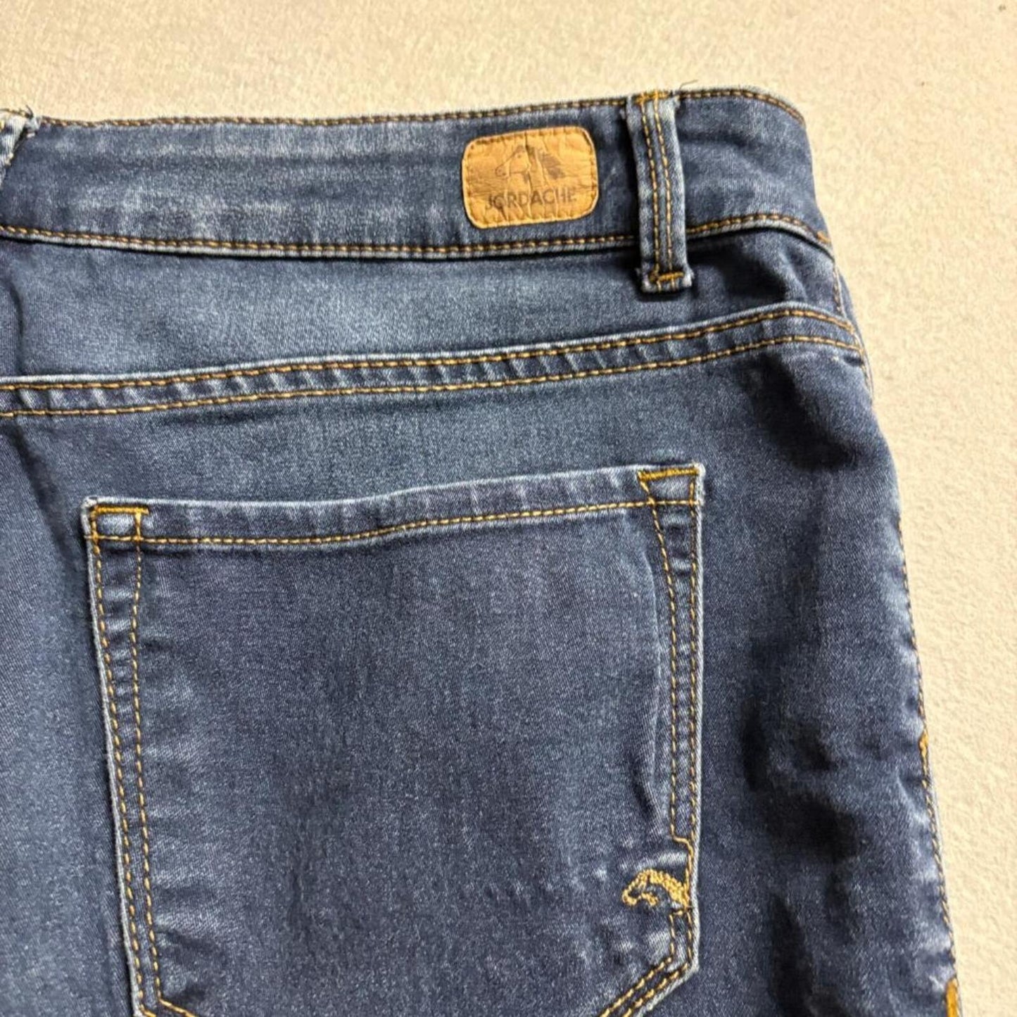 Jordache Super Skinny Jeans Womens Size 12 Dark Wash Blue Denim Stretch