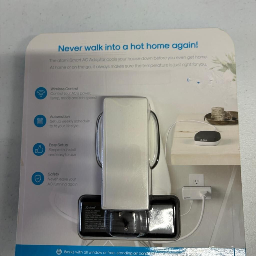 Atomi Smart AC Adaptor Wi-Fi Controller for Window Air Conditioners AT1310