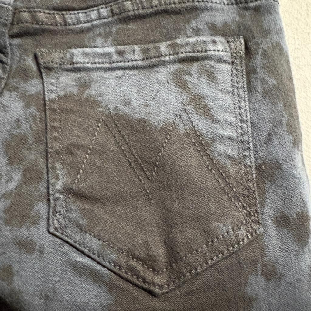 Mother The Muse Ankle Jeans Womens 24 Blame It On The Blackout Tie Dye Skinny