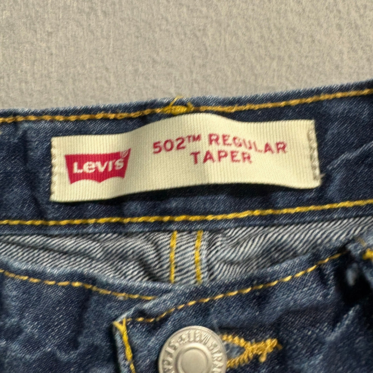 Levis 502 Regular Taper Jeans Womens 16Reg W28 L30 Distressed Blue Denim