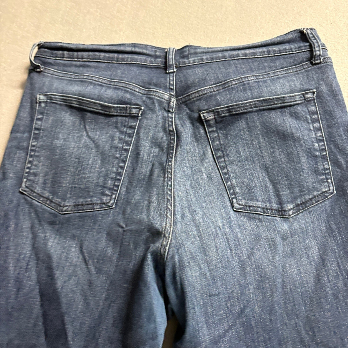 Frame Denim Womens 32 Wide Leg Crop Jeans Blue Stretch High Rise OPLSP291