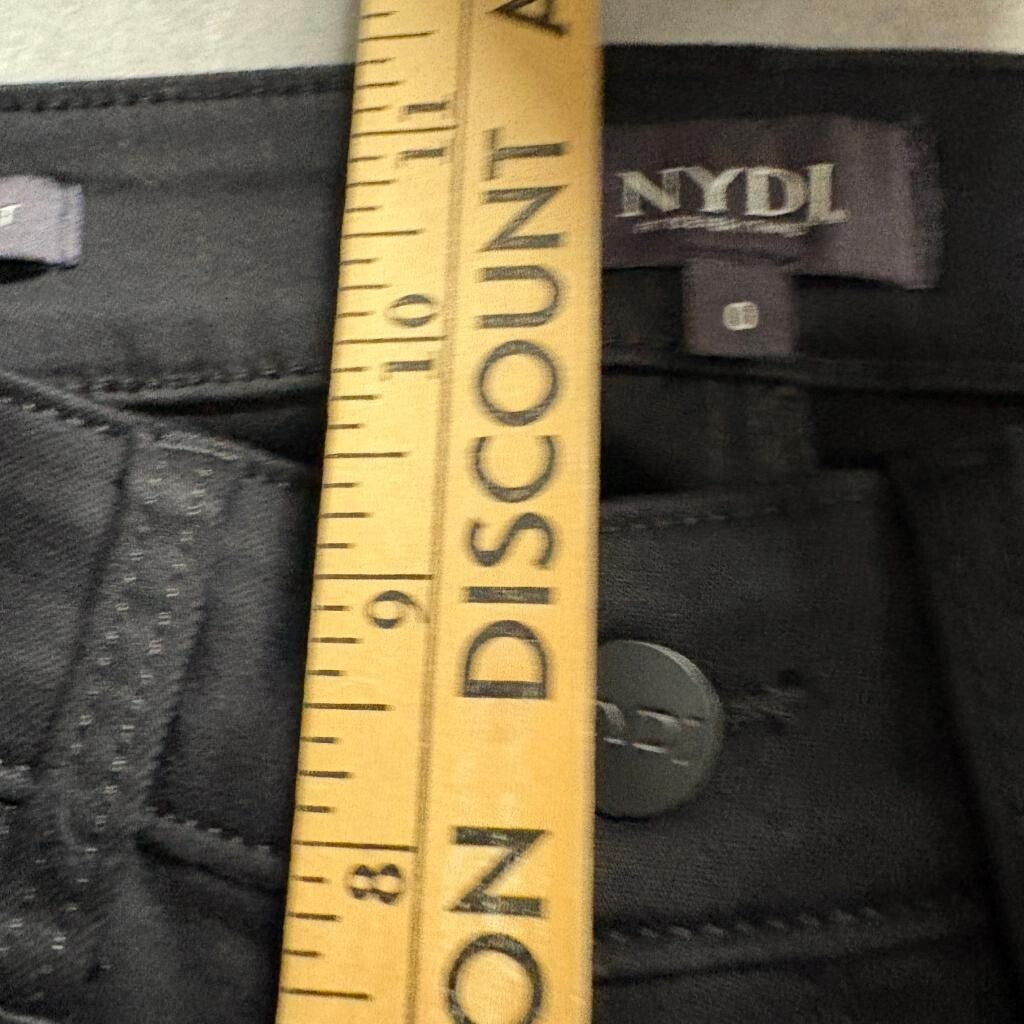 NYDJ Marilyn Straight Jeans Womens Size 0 Black Lift Tuck Stretch Denim