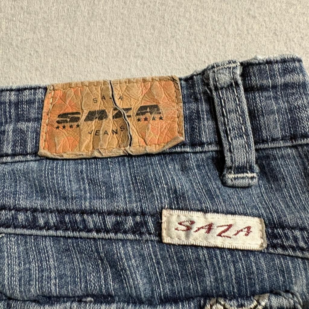 Saza Jeans Womens Size 11 Blue Denim Stretch Straight Leg Low Rise Y2K