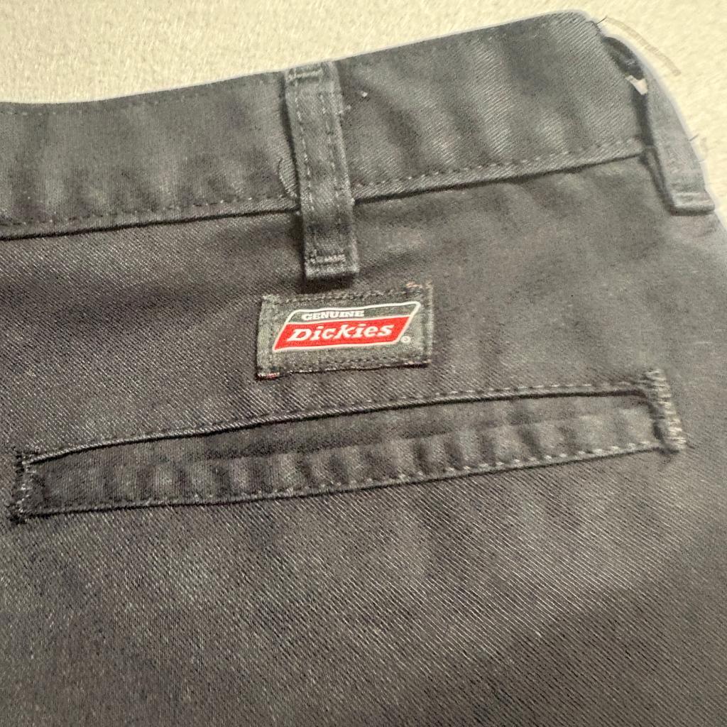 Dickies Mens Cargo Pants 32x30 Black Twill Workwear Utility Flat Front