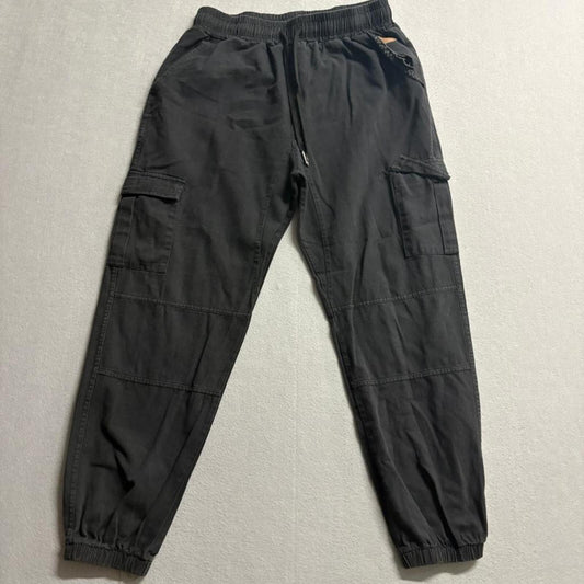 Unbranded Women's Black Cargo Jogger Pants Size Medium Elastic Waist Utility