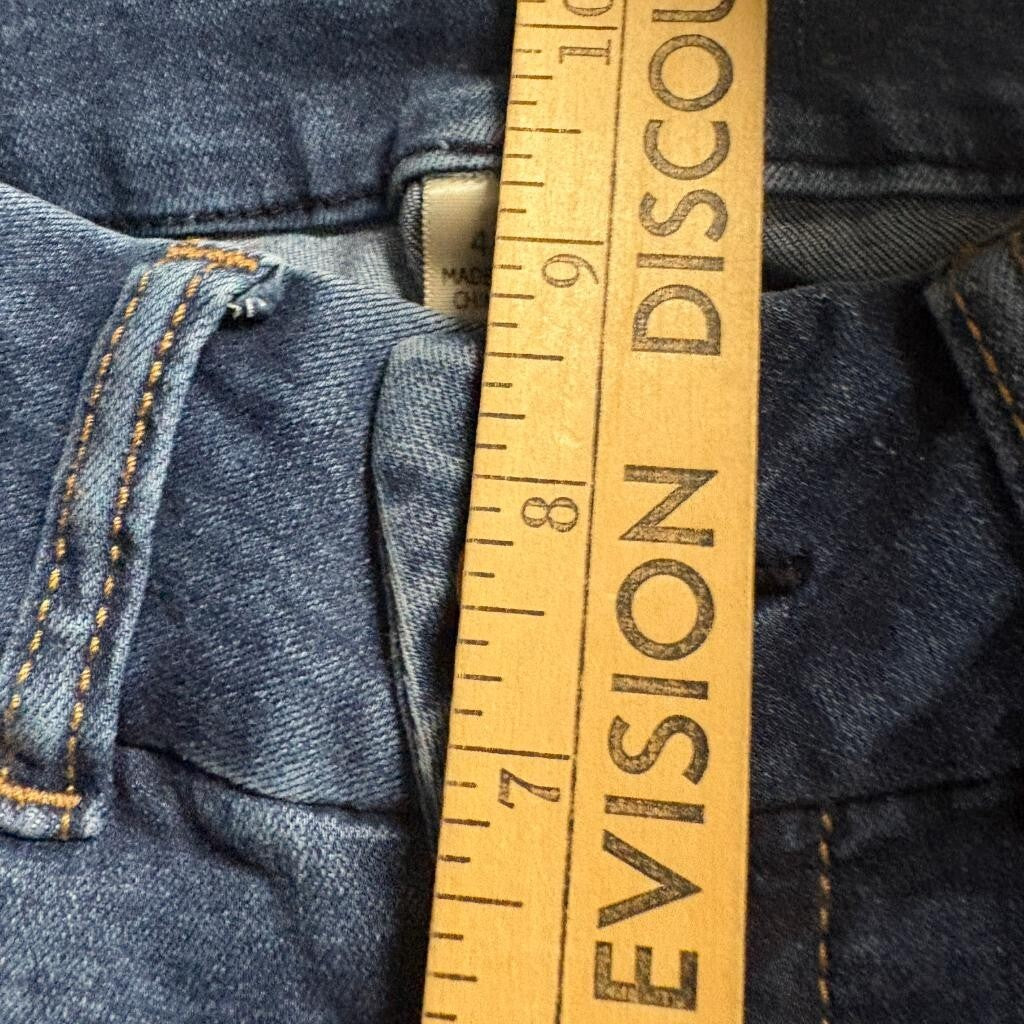 Seven7 Tummyless Skinny Jeans Womens Size 4 Blue Denim Stretch Mid Rise Inseam
