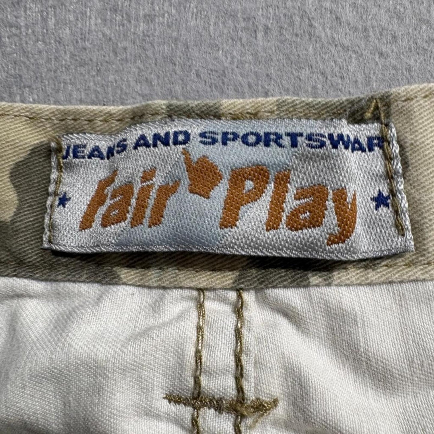 Fair Play Jeanswear Womens Camo Cropped Pants Size 30 Green Camouflage Utility