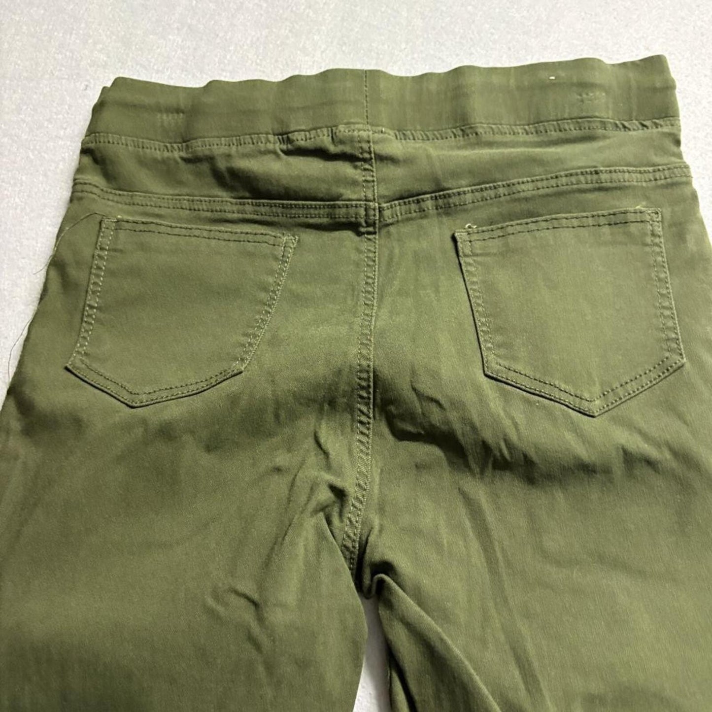 Guzman Women Plus Size 2XL Olive Green Distressed Skinny Pants Drawstring