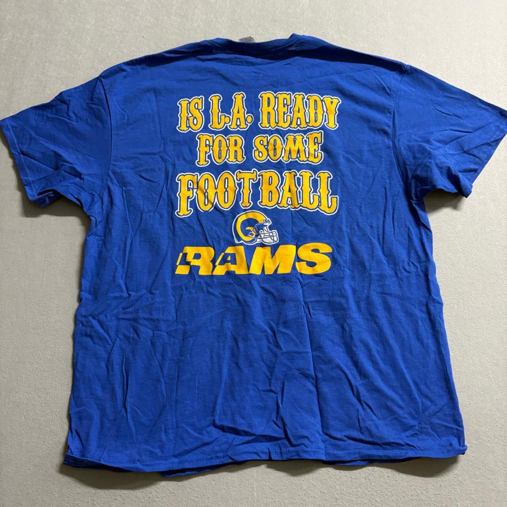 Los Angeles Rams Welcome Back T-Shirt Mens 2XL Blue Delta Pro Weight Est 1946
