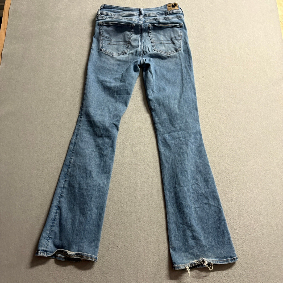American Eagle Next Level Stretch Jeans Womens Size 2 Regular Blue Flare Denim