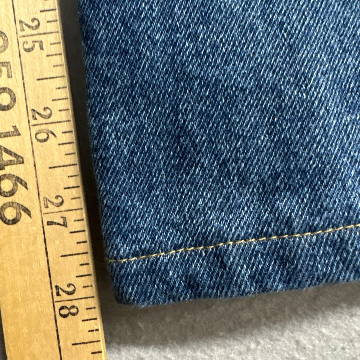 Adika Women Jeans Small Blue High Rise Straight Distressed Knee Side Slit Hem