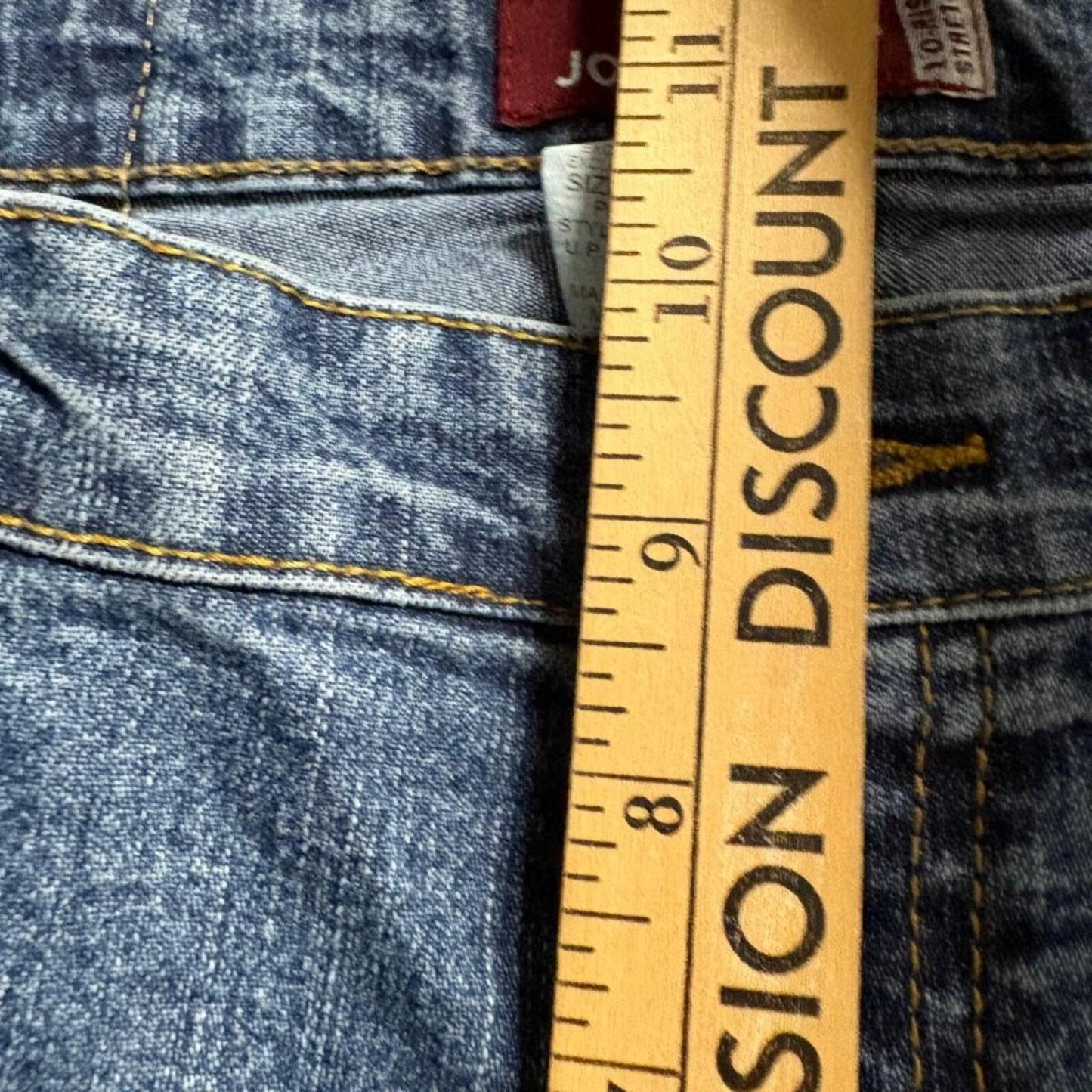 Jordache Lo-Rise Stretch Jeans Womens 15/16 Petite Blue Denim Crop Flare 5807