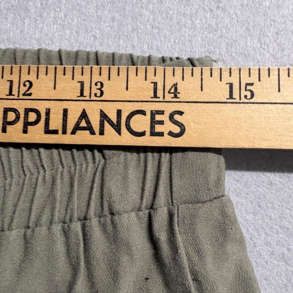Lulus Olive Green Cargo Jogger Pants Womens Medium Rayon Elastic Waist Utility