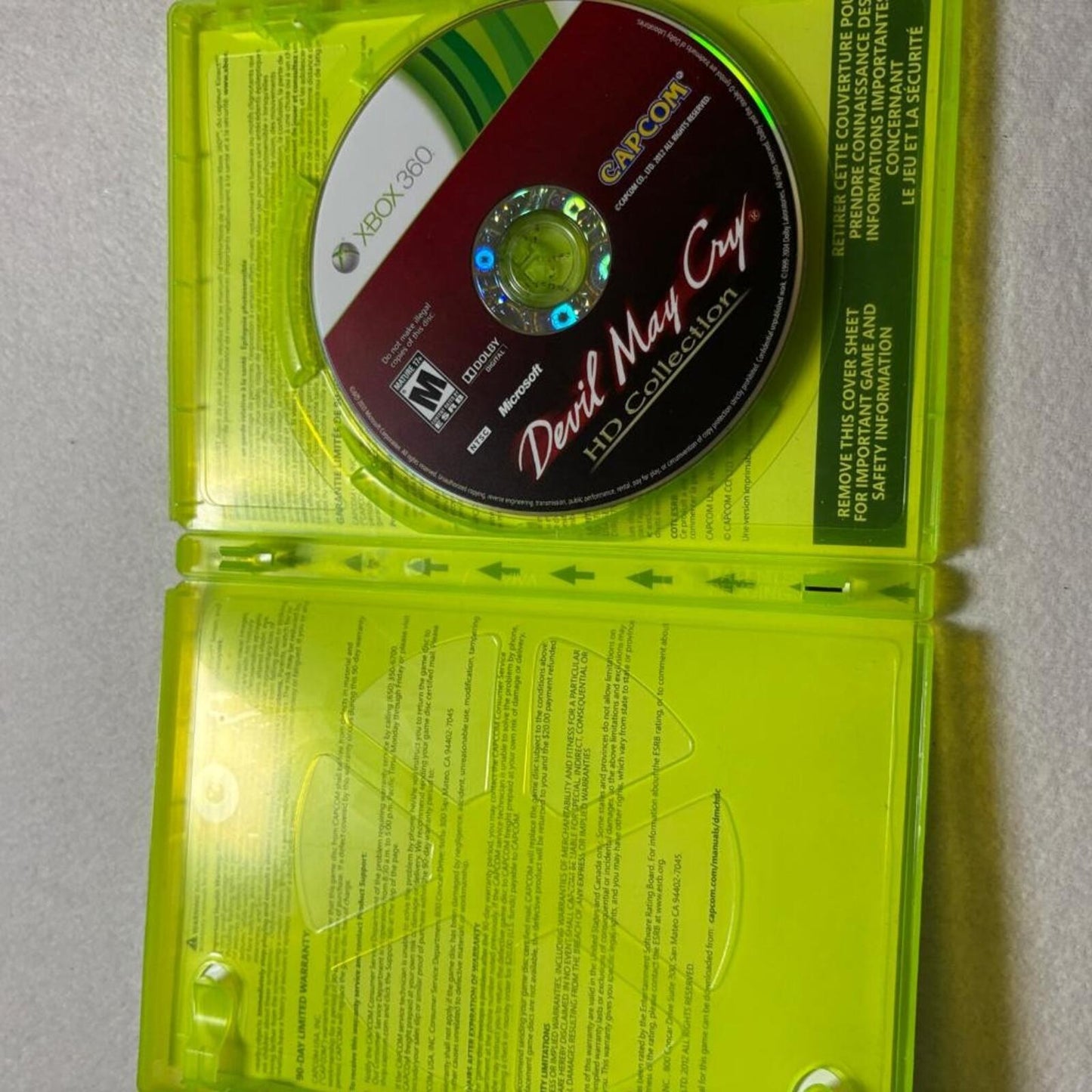 Devil May Cry HD Collection Xbox 360 Capcom Remastered Trilogy Game Disc Case