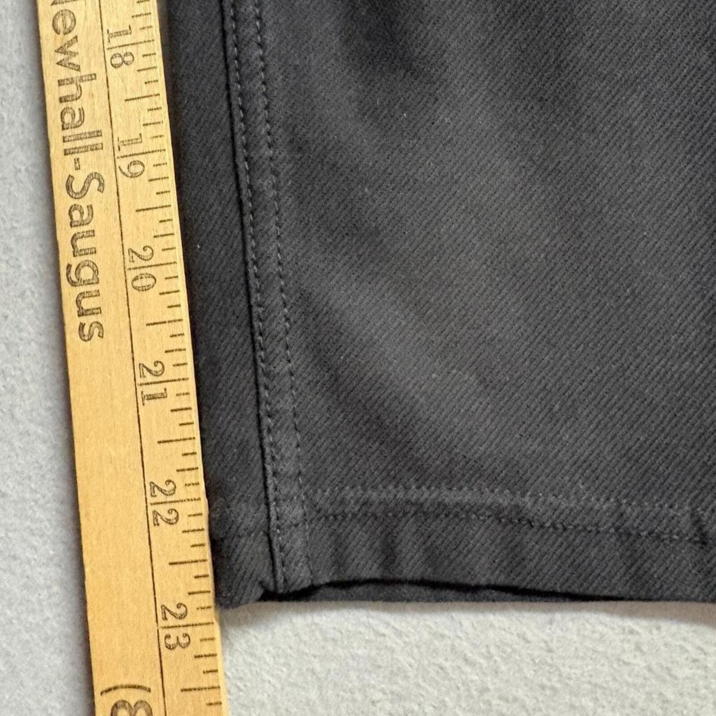 HUE Womens Black Denim Leggings Size XL Cropped Stretch Pull On Pants Style 2334