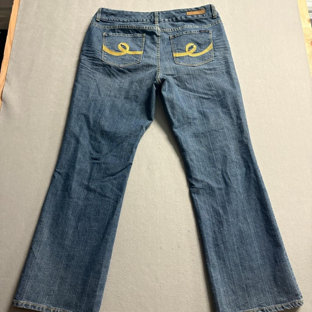 Seven7 Premium Regular Boot Cut Jeans Womens Size 20 Blue Denim Stretch