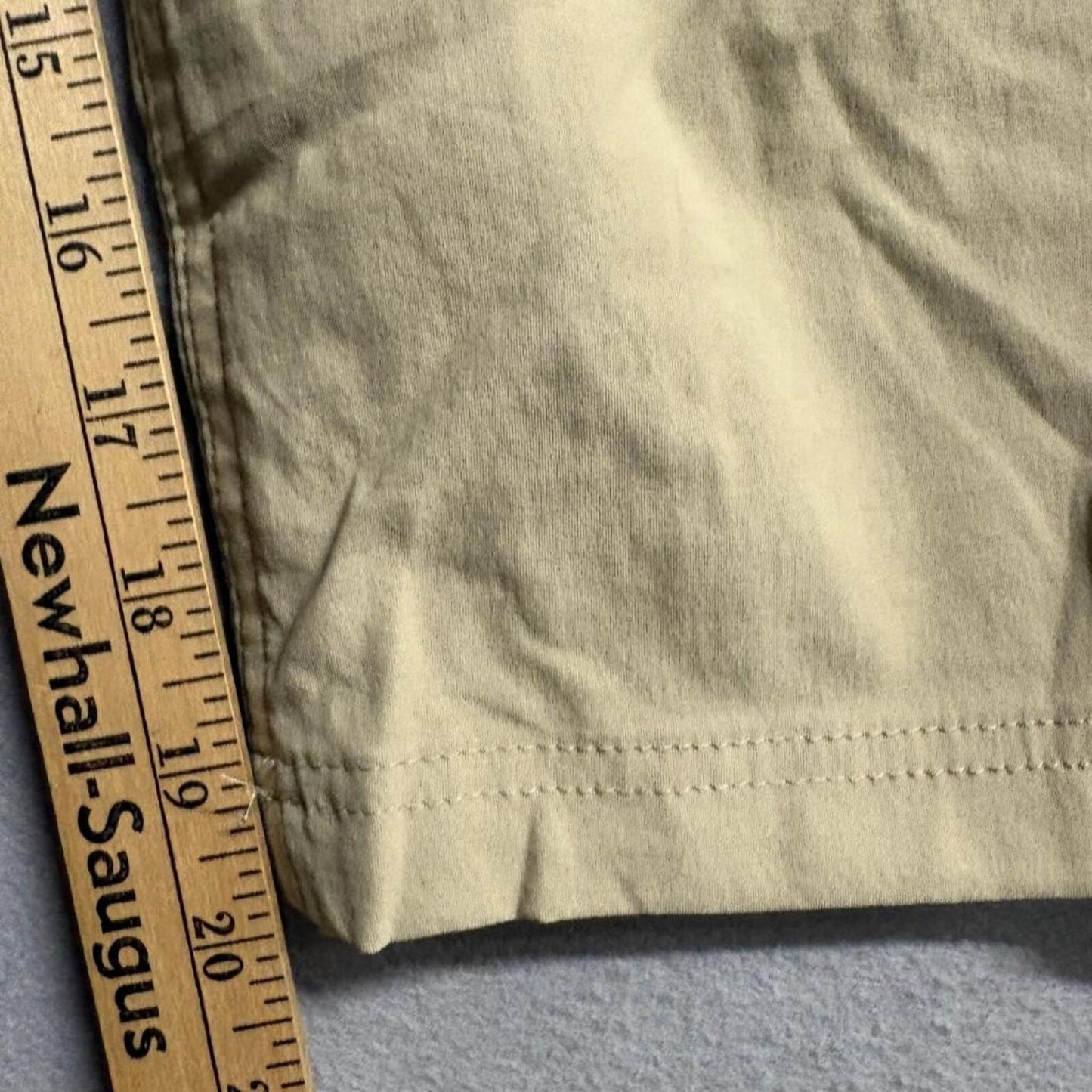 Eddie Bauer Horizon Capri Pants Womens 10 Khaki Tan Nylon Stretch Cargo Hiking