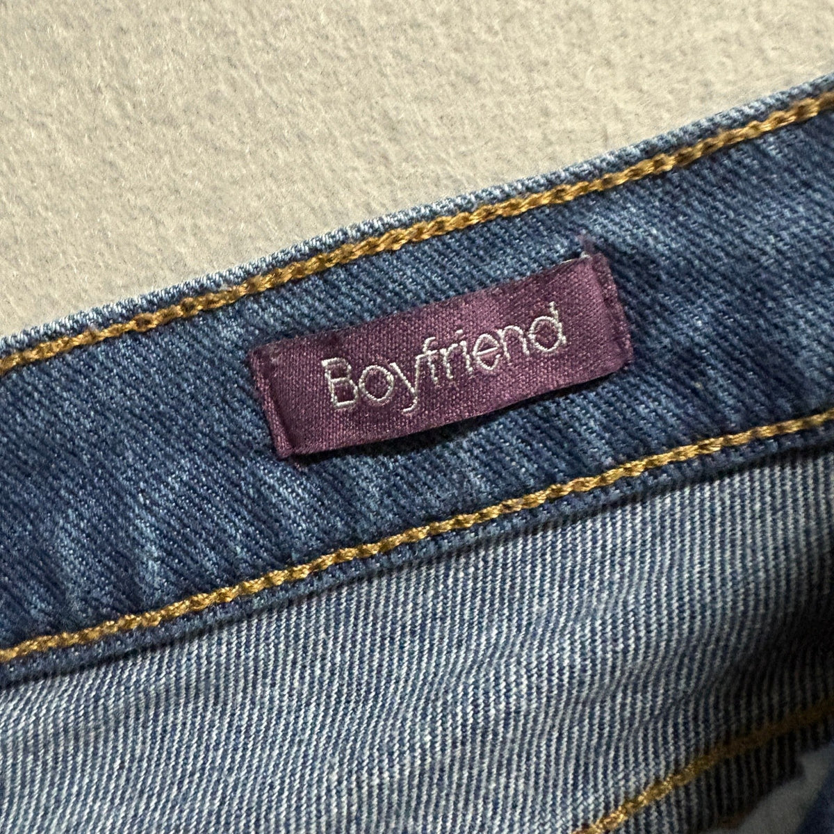 Gloria Vanderbilt Boyfriend Jeans Womens 8 Blue Denim Stretch Cuffed