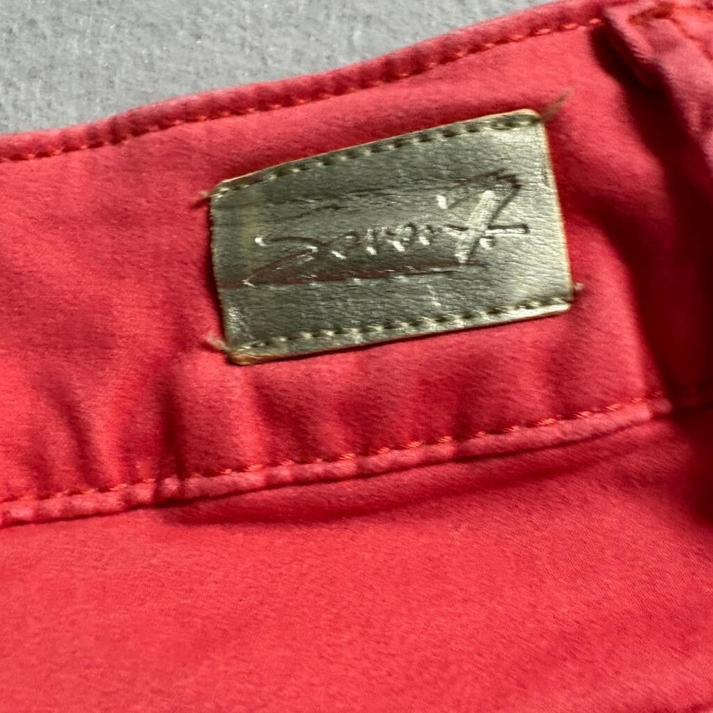 Seven7 High Rise Skinny Crop Jeans Womens Size 8 Red Stretch Denim Crop Pants