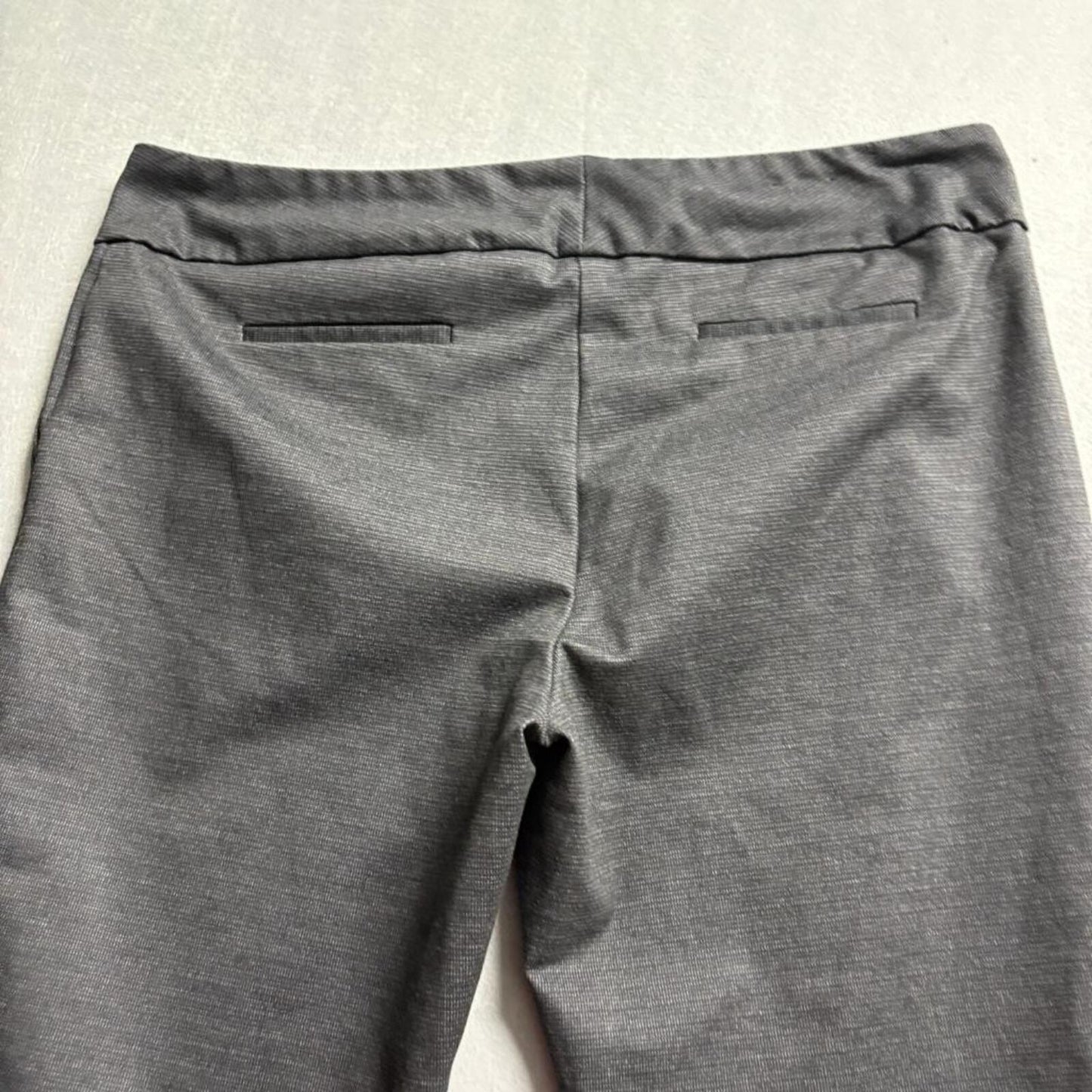 Dalia Women's Pull On Dress Pants XXL Gray Stretch Knit Ankle Crop Trouser