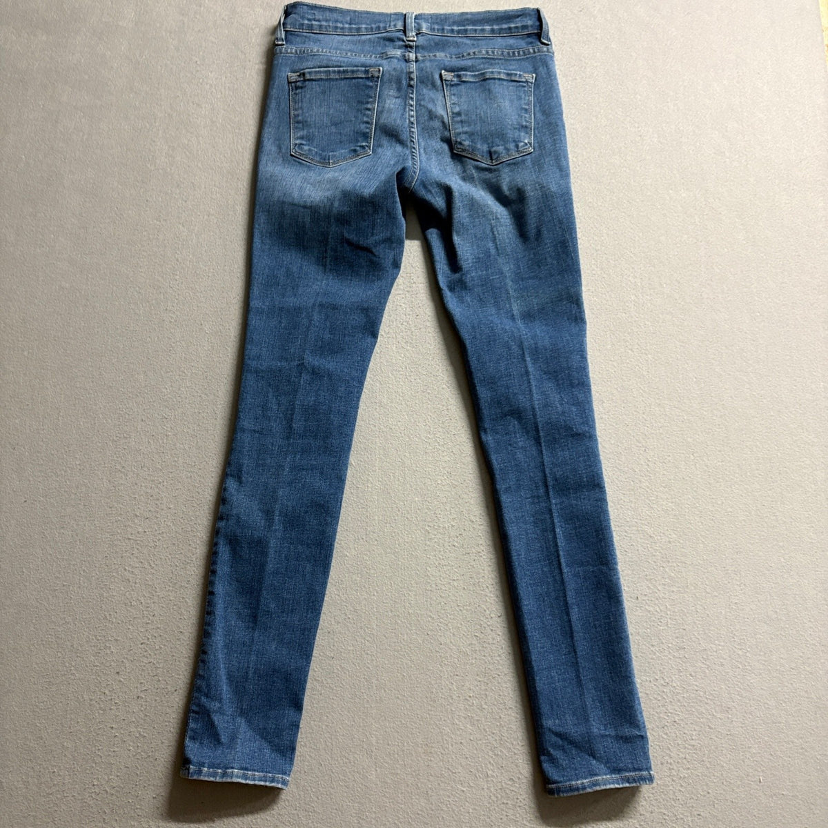 Frame Denim Le Skinny de Jeanne Jeans Womens 26 Culver Blue Stretch Slim Skinny