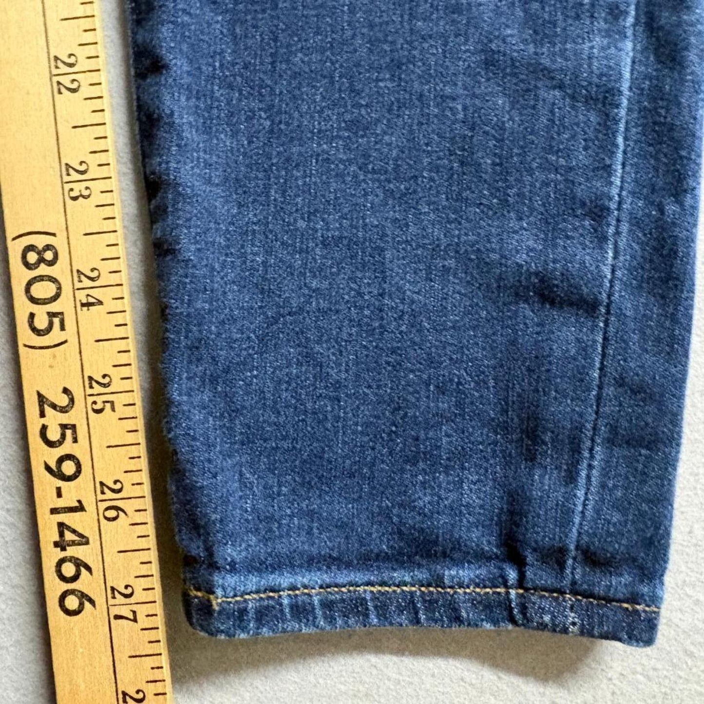 Madewell 9 Inch Mid Rise Skinny Jeans Womens 27 Blue Denim Stretch 29x27