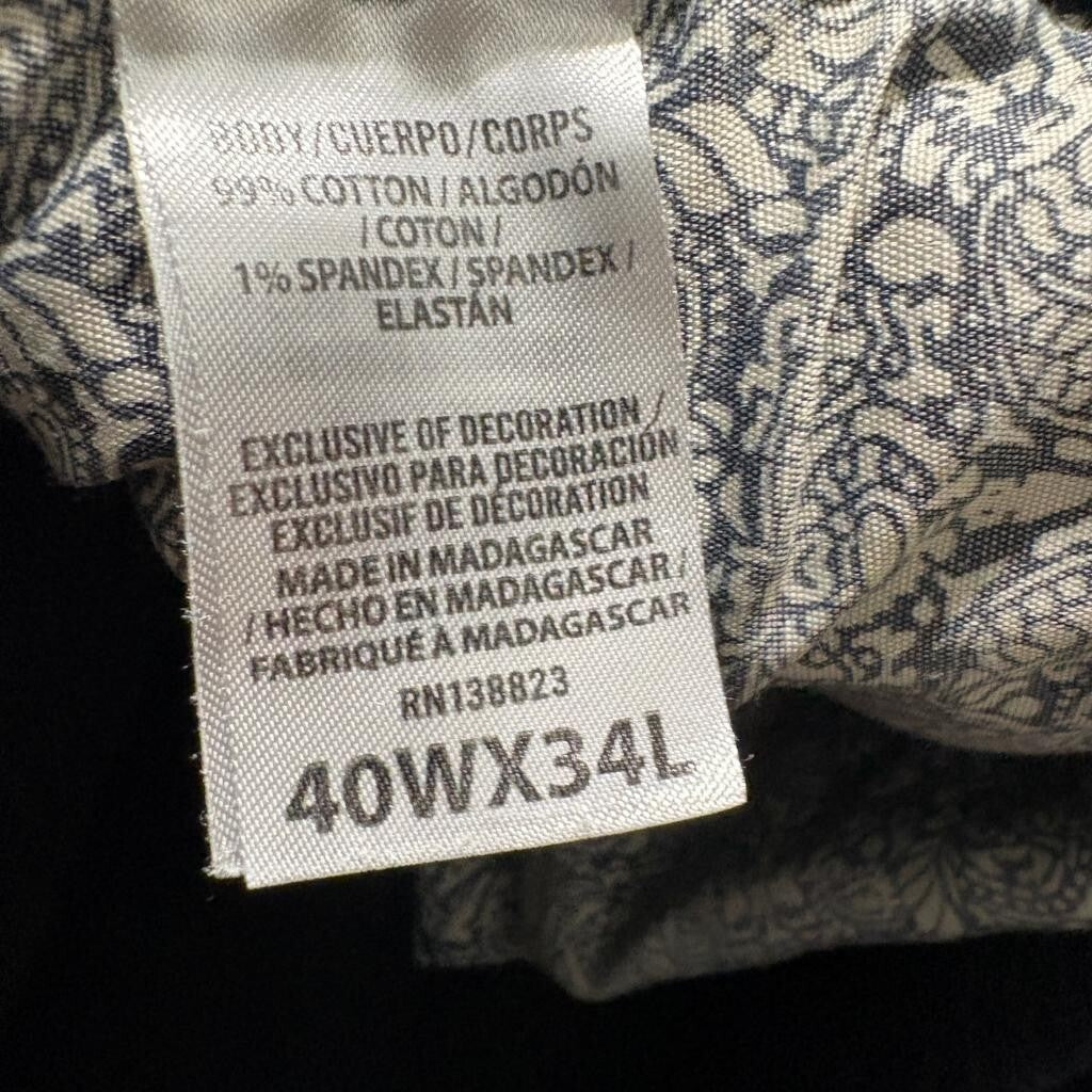 Cody James Mens Jeans 40x34 Black Denim Stretch Straight Leg Western Pants