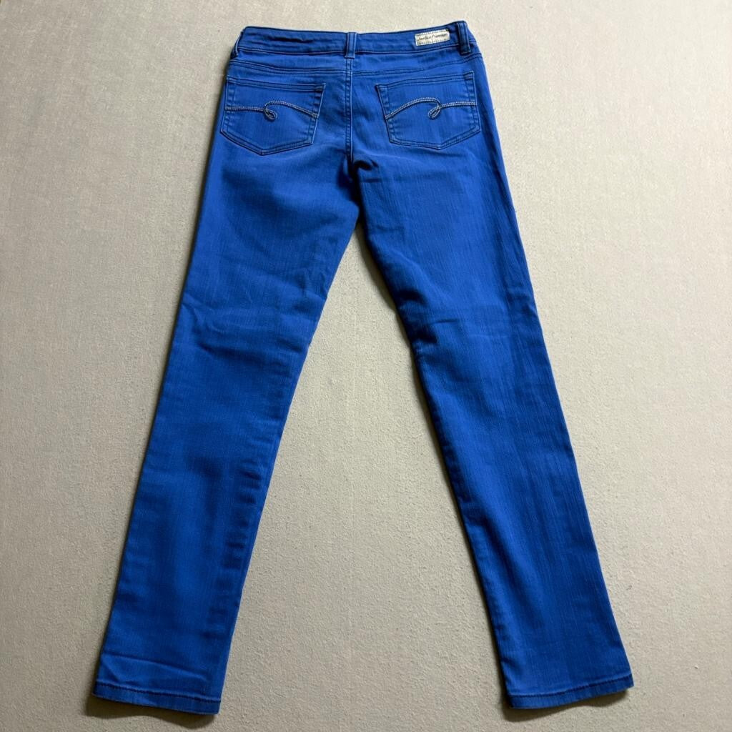 Justice Premium Jeans Girls Size 14R Blue Skinny Stretch Denim Pants