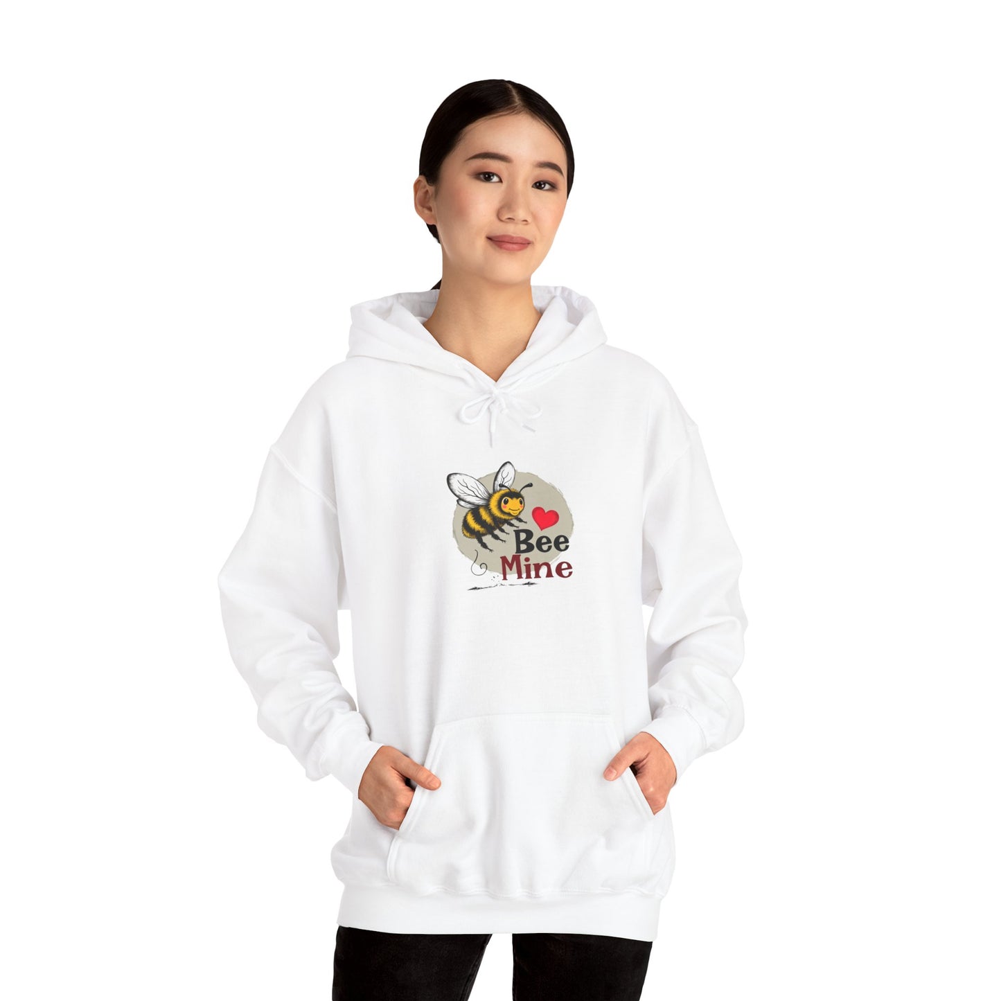 Bee Mine Valentine Day Unisex Heavy Blend™ Hooded Sweatshirt