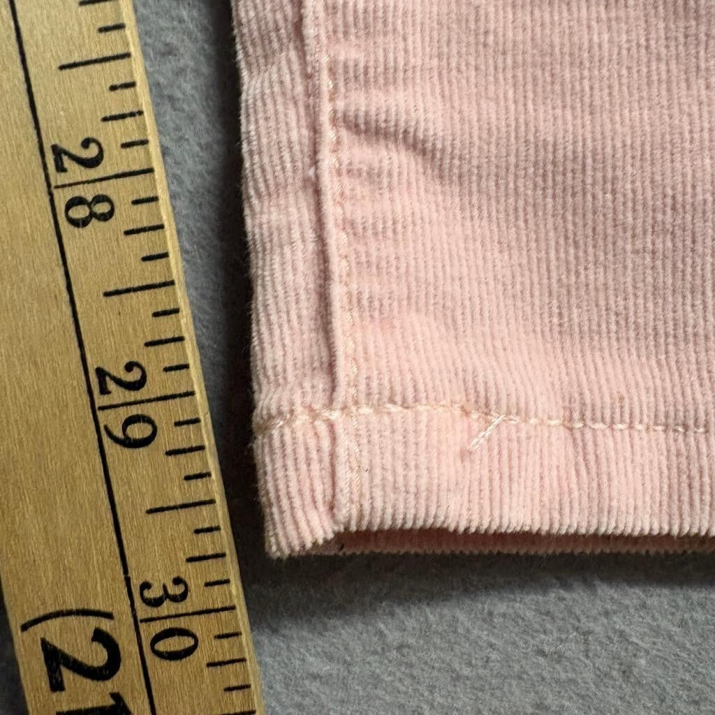 Joe Fresh Slim Corduroy Pants Womens 31 Pink Cotton Blend Stretch Jeans