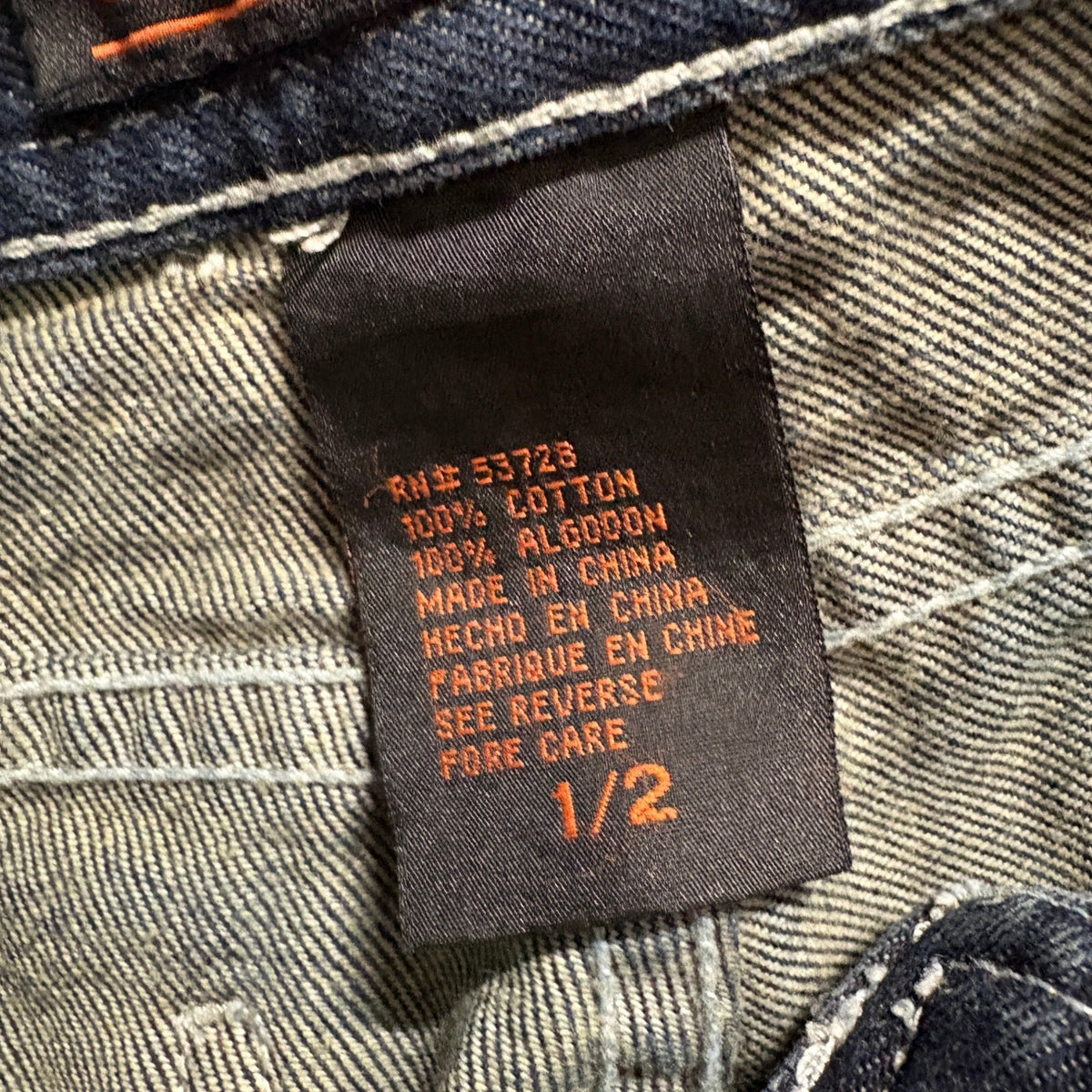 Dollhouse Flare Jeans Womens Size 1/2 Blue Denim Low Rise Y2K Vintage 100%